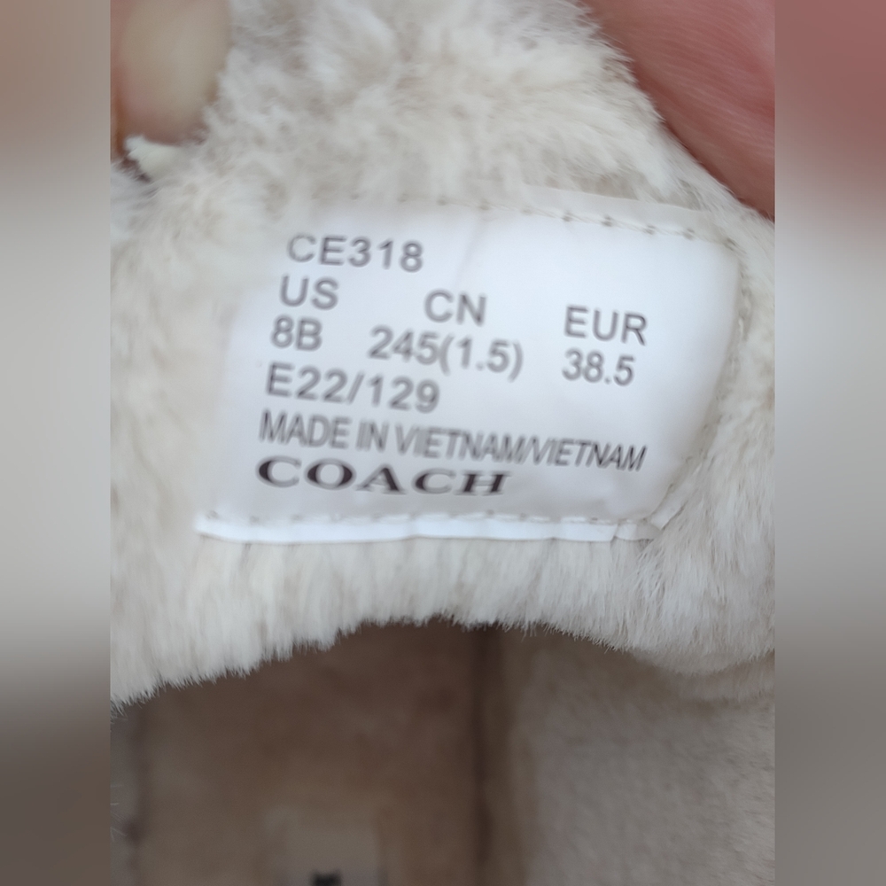 Coach Imani Signature "C" Jacquard Faux Fur Lining Lace-up Size US 8 B EU 38.5 - Picture 14 of 14